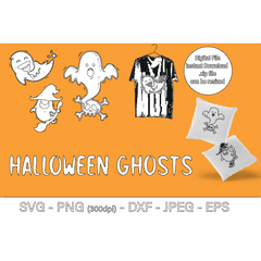 Halloween Ghost Faces SVG - CraftNest - Digital Crafting and Art
