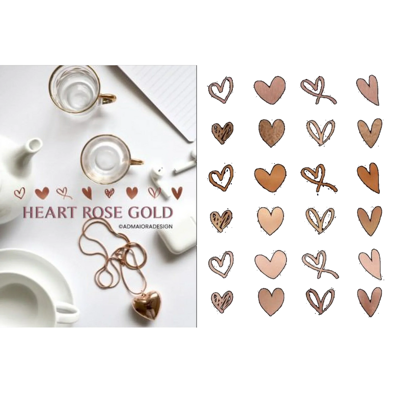 Rose Gold Heart Clipart - CraftNest - Digital Crafting and Art