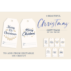 Merry Christmas Gift Tags SVG Bundle - CraftNest - Digital Crafting and Art