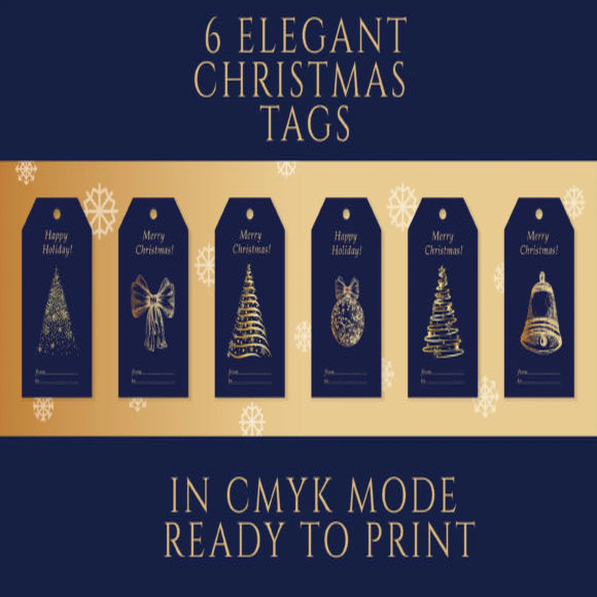 Merry Christmas Tags Clipart - CraftNest - Digital Crafting and Art