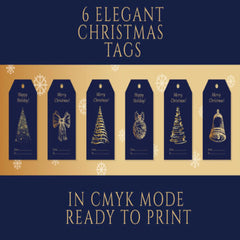 Merry Christmas Tags Clipart - CraftNest - Digital Crafting and Art