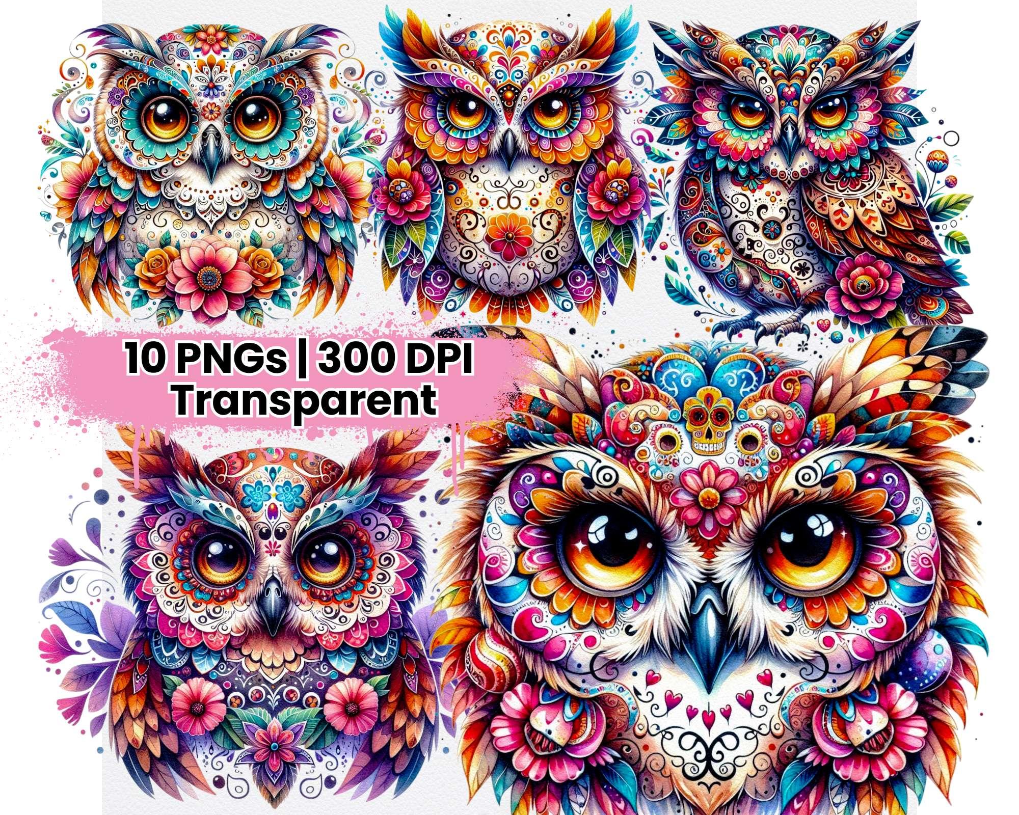 Mexican Sugar Skull Owl - CraftNest - Digital Crafting and Art