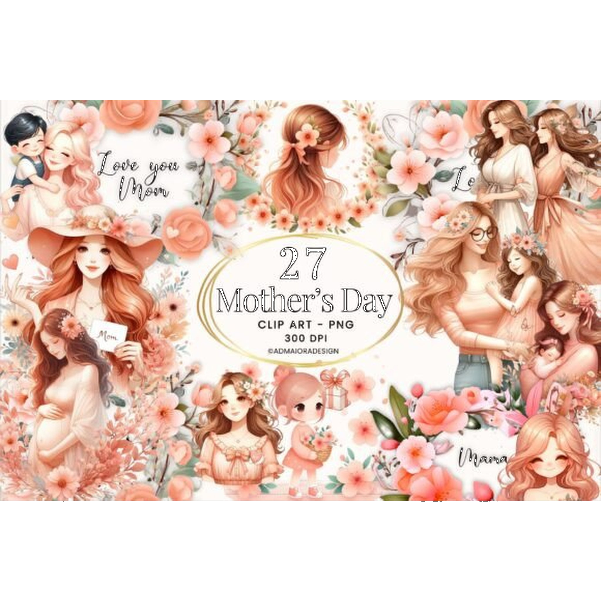 Mothers' Day Clipart - CraftNest - Digital Crafting and Art