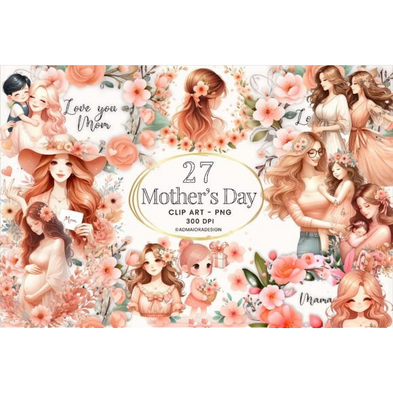 Mothers' Day Clipart - CraftNest - Digital Crafting and Art