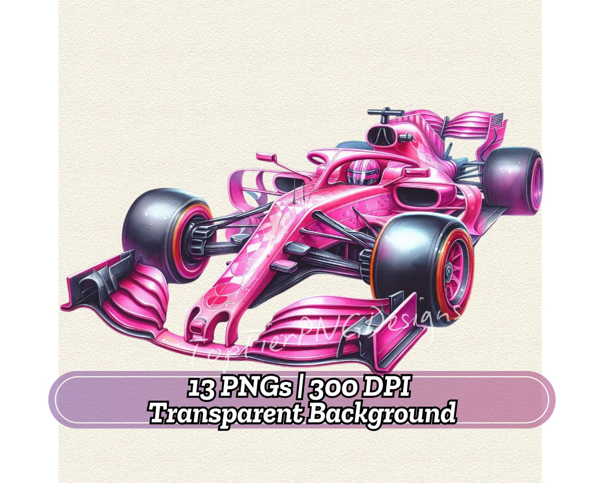 Pink Race Car - CraftNest - Digital Crafting and Art