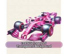 Pink Race Car - CraftNest - Digital Crafting and Art