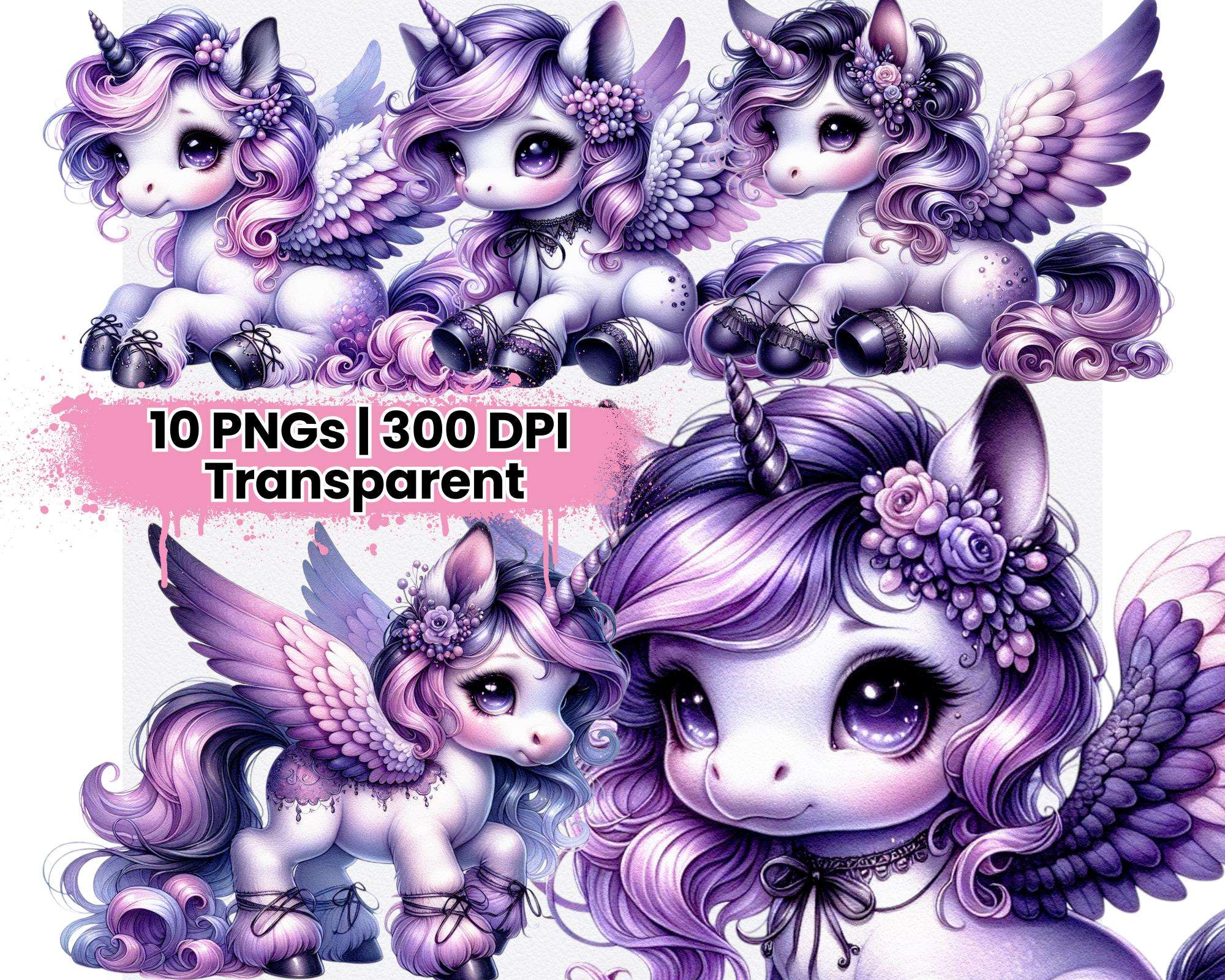 Purple Baby Unicorn - CraftNest - Digital Crafting and Art