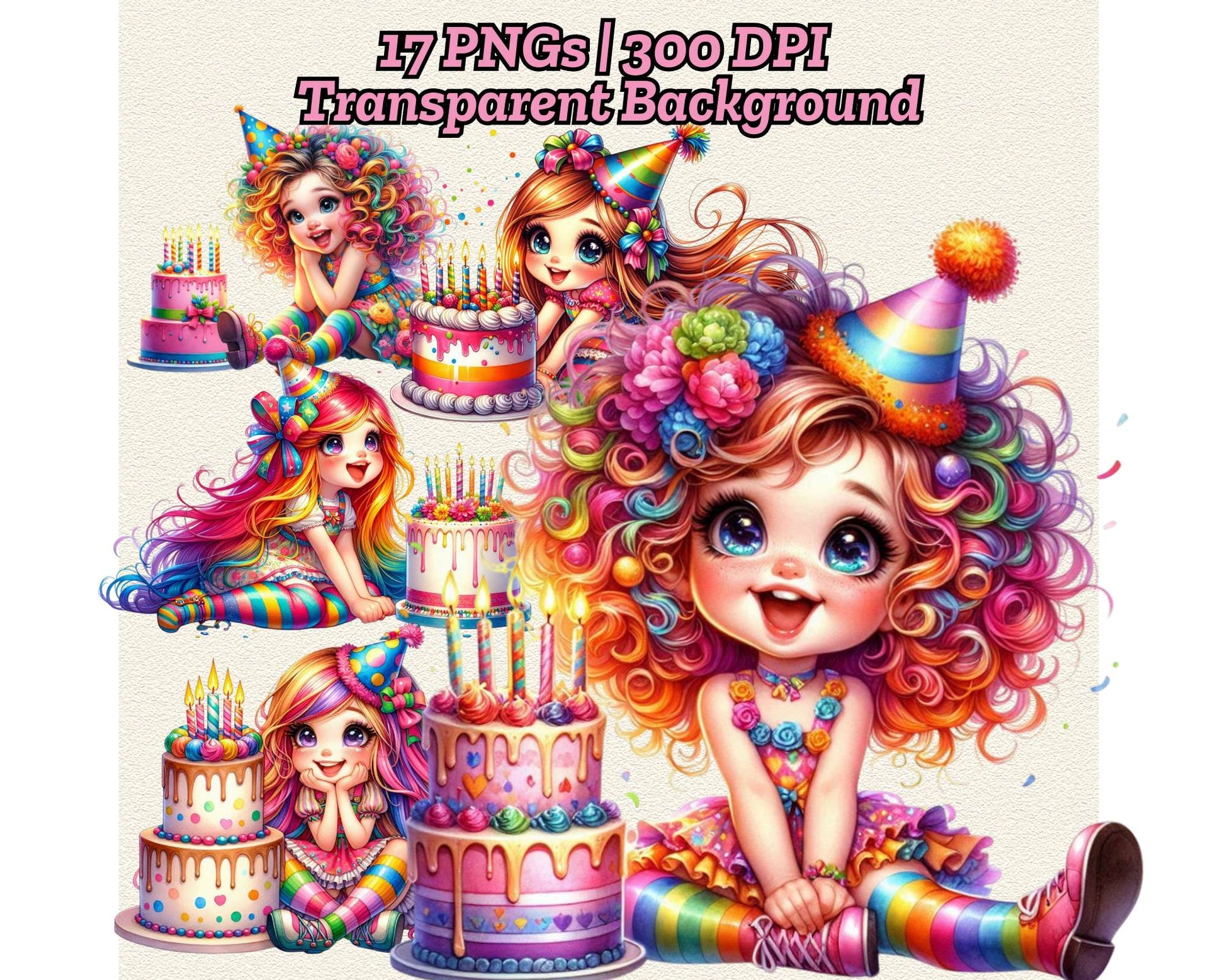 Quirky Birthday Girls - CraftNest - Digital Crafting and Art