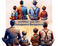 Retro Father and Son - CraftNest - Digital Crafting and Art