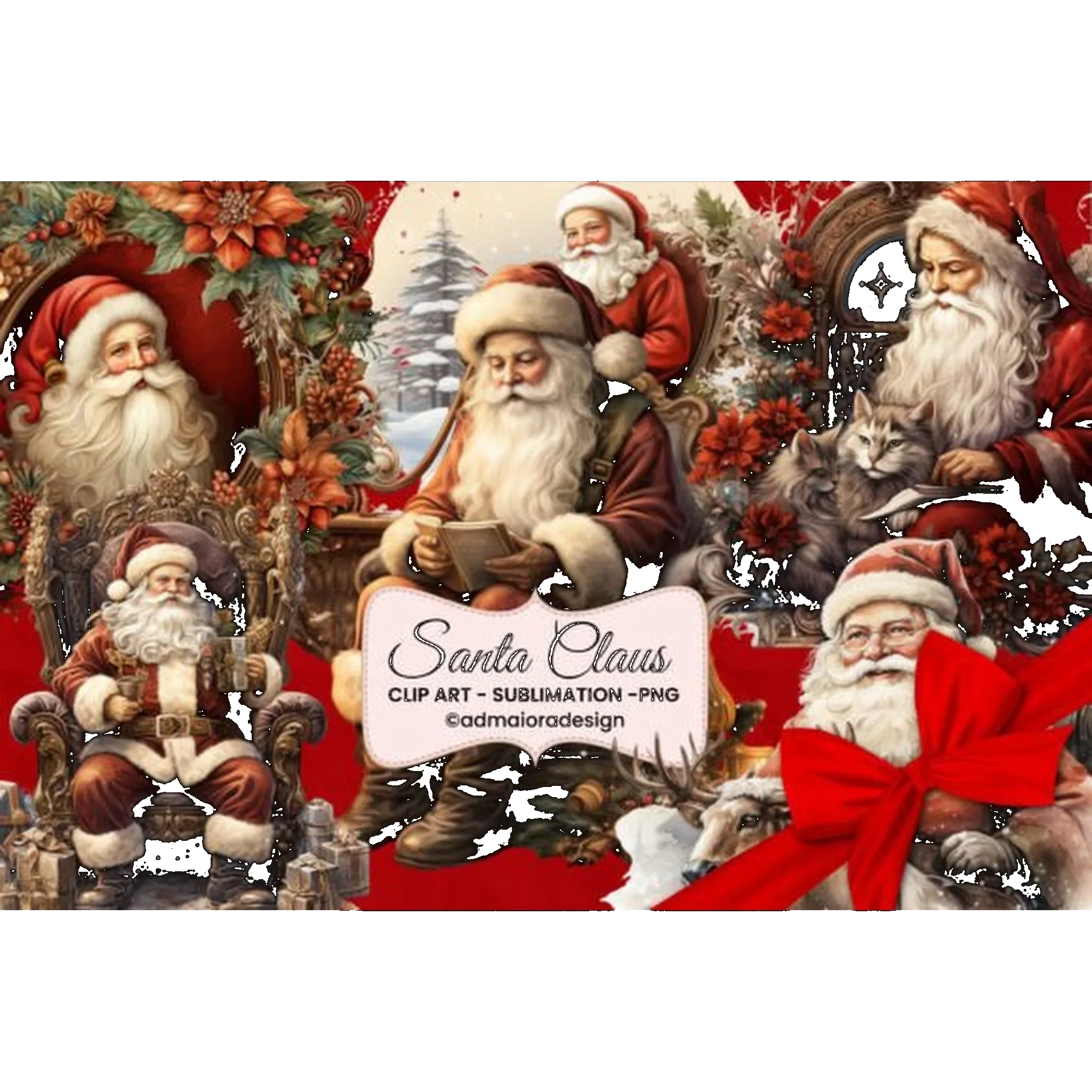 Santa Claus Clipart 2 - CraftNest - Digital Crafting and Art