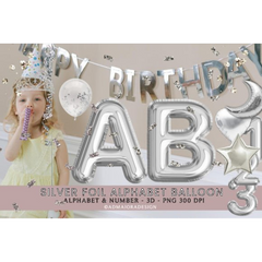 Silver Foil Alphabet Overlays Clipart - CraftNest - Digital Crafting and Art