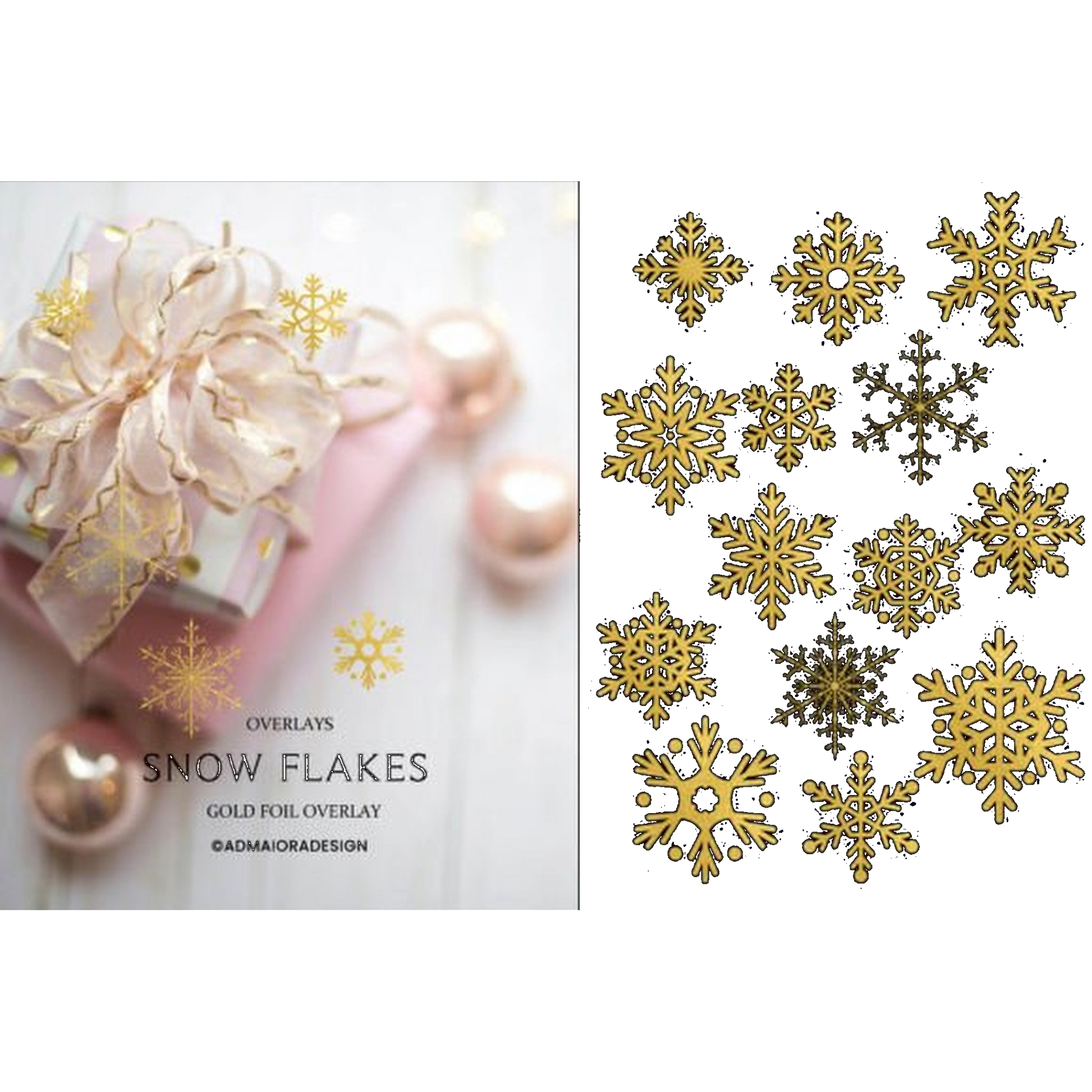 Snowflakes Overlays Clipart - CraftNest - Digital Crafting and Art