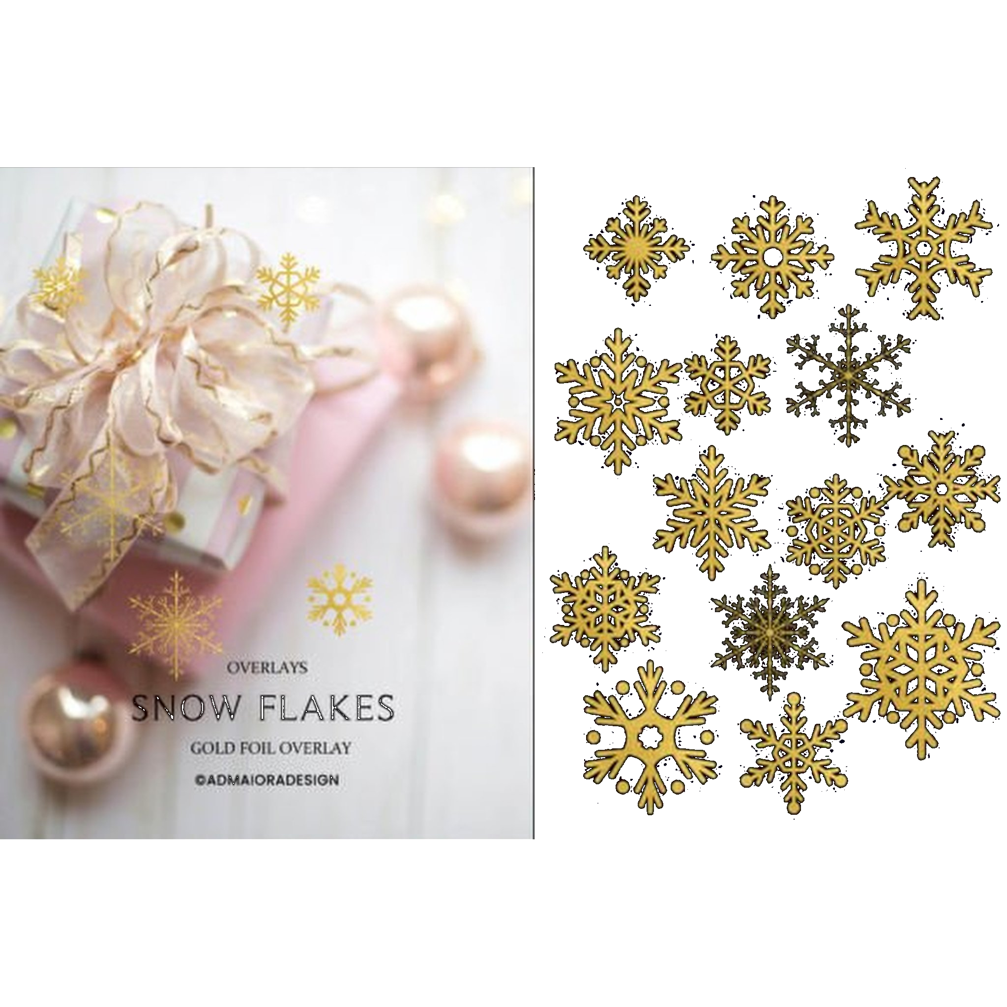 Snowflakes Overlays Clipart - CraftNest - Digital Crafting and Art