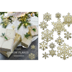 Gold Glitter Snowflakes Clipart - CraftNest - Digital Crafting and Art
