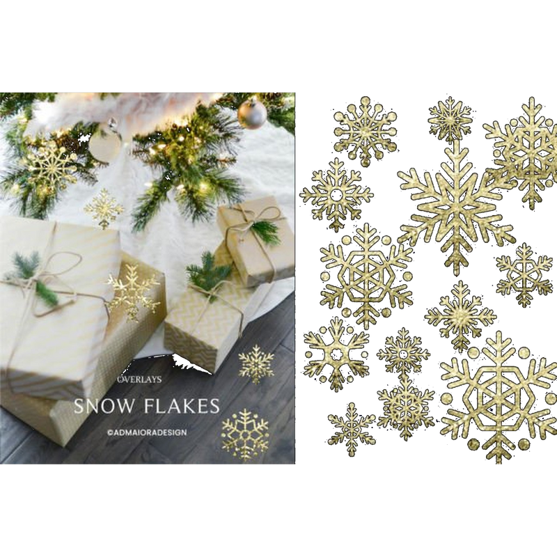 Gold Glitter Snowflakes Clipart - CraftNest - Digital Crafting and Art