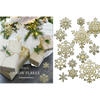 Gold Glitter Snowflakes Clipart