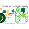 St Patrick' Foil Alphabet Balloon Clipart