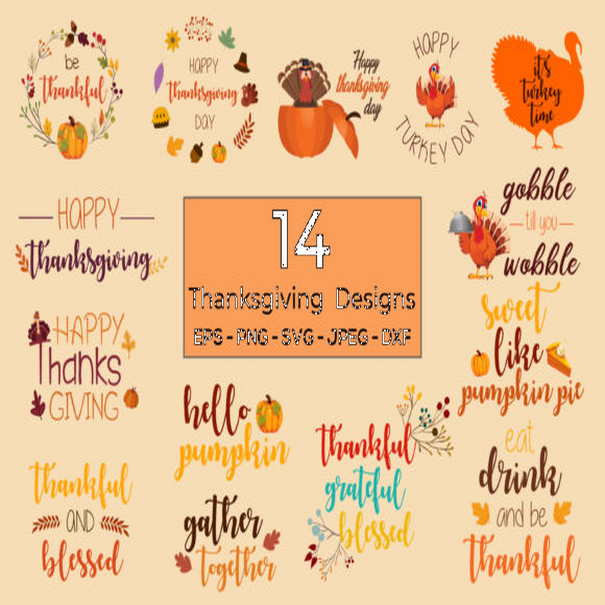 Thanksgiving SVG Bundle - CraftNest - Digital Crafting and Art