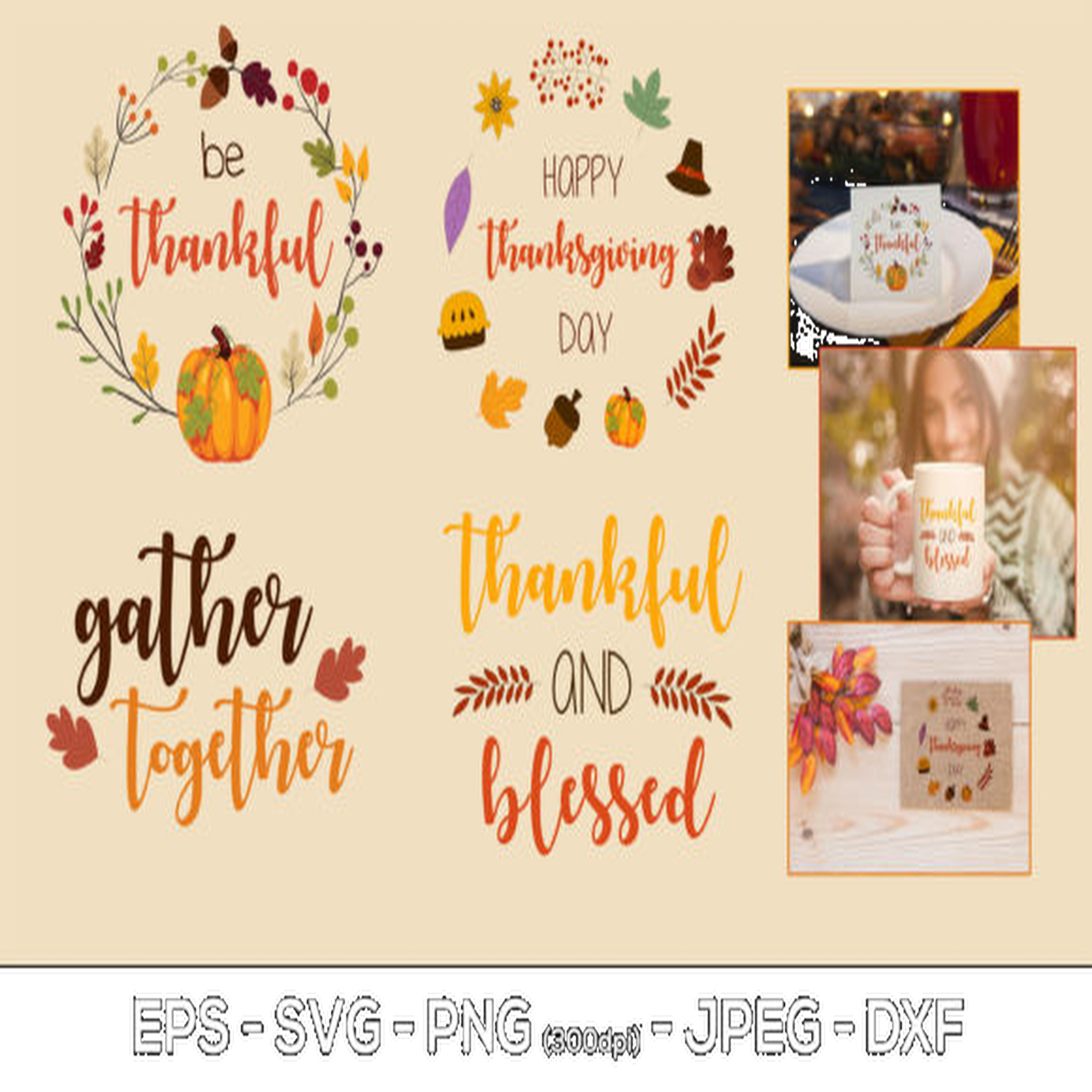 Fall Thanksgiving SVG Bundle - CraftNest - Digital Crafting and Art