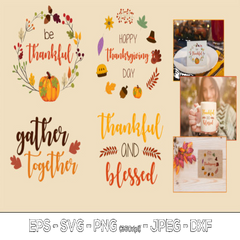 Fall Thanksgiving SVG Bundle - CraftNest - Digital Crafting and Art
