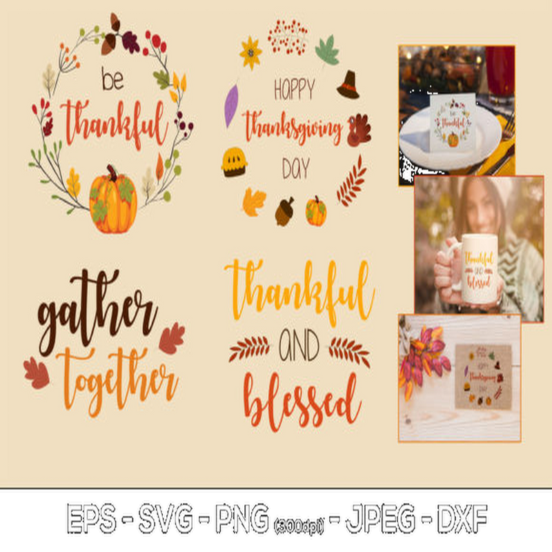 Fall Thanksgiving SVG Bundle - CraftNest - Digital Crafting and Art