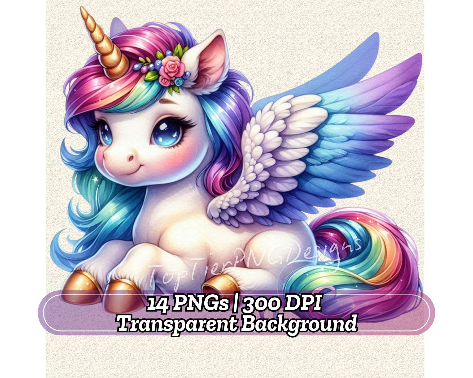 Unicorn with Wings - CraftNest - Digital Crafting and Art