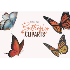 Vintage Butterfly Clipart - CraftNest - Digital Crafting and Art