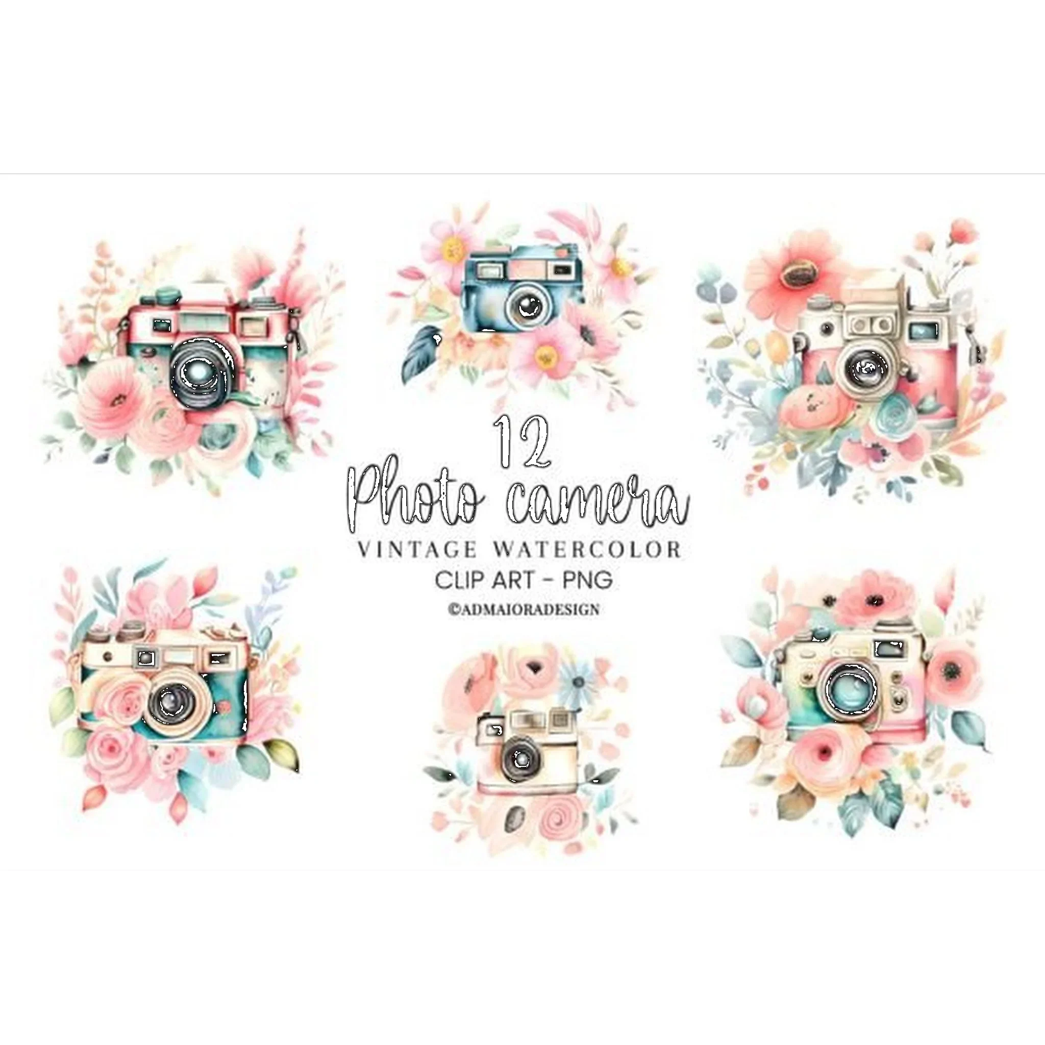 Vintage Camera Clipart - CraftNest - Digital Crafting and Art