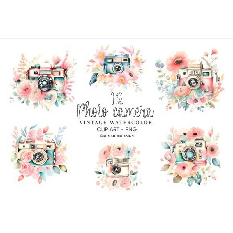 Vintage Camera Clipart - CraftNest - Digital Crafting and Art
