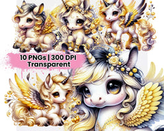 Yellow Baby Unicorn - CraftNest - Digital Crafting and Art