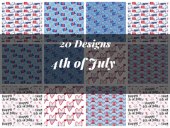 4th of July Seamless Digital Paper - CraftNest - Digital Crafting and Art