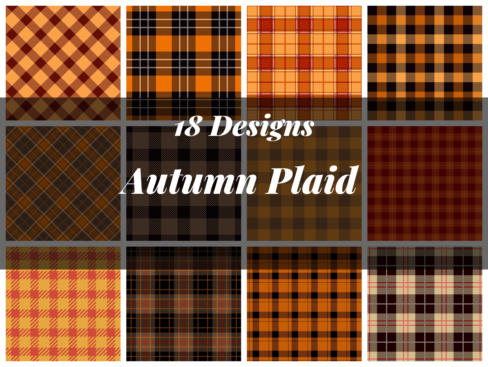 Autumn Plaid Digital Paper - CraftNest - Digital Crafting and Art