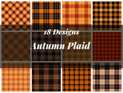 Autumn Plaid Digital Paper - CraftNest - Digital Crafting and Art