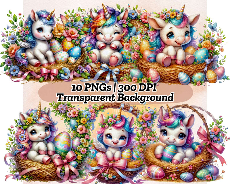 Baby Unicorn Nest and Egg - CraftNest - Digital Crafting and Art