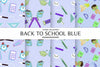 Back to School Blue Digital Paper