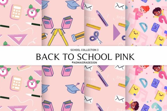 Back to School Seamless Digital Paper - CraftNest - Digital Crafting and Art