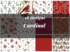 Cardinal Seamless Digital Paper - CraftNest - Digital Crafting and Art