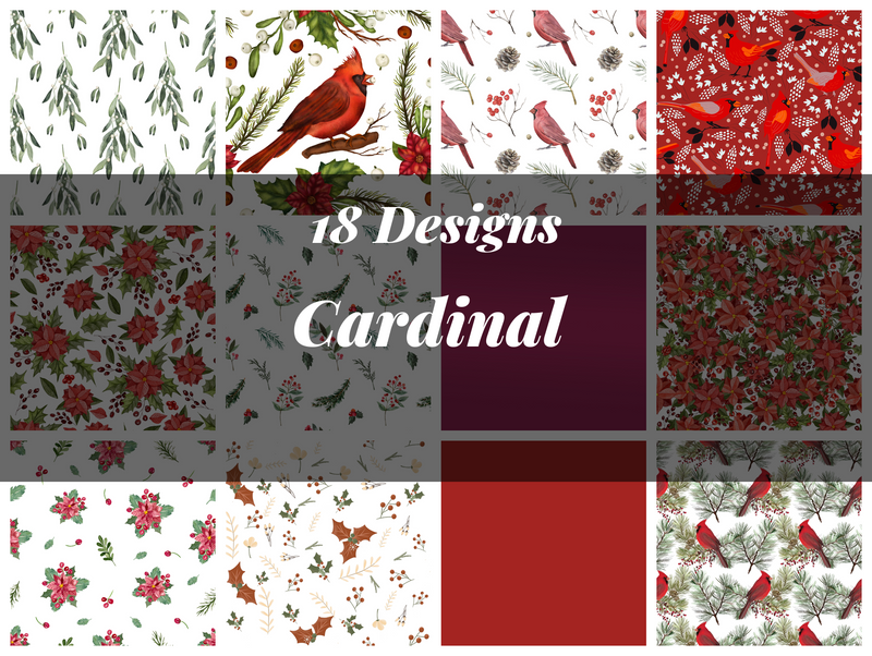Cardinal Seamless Digital Paper - CraftNest - Digital Crafting and Art