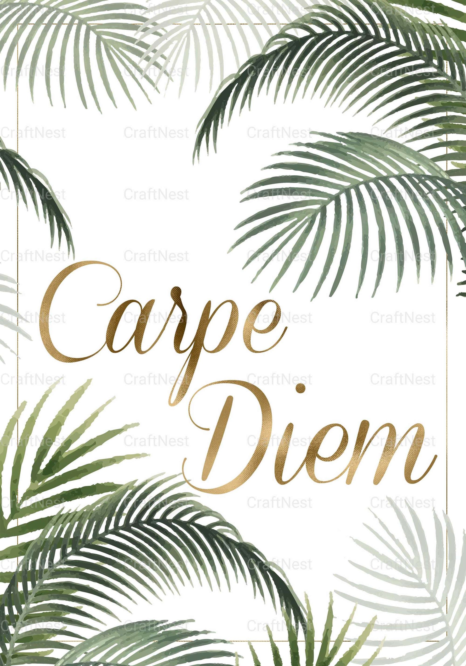 Carpe Diem Aesthetic Wall Art - CraftNest - Digital Crafting and Art