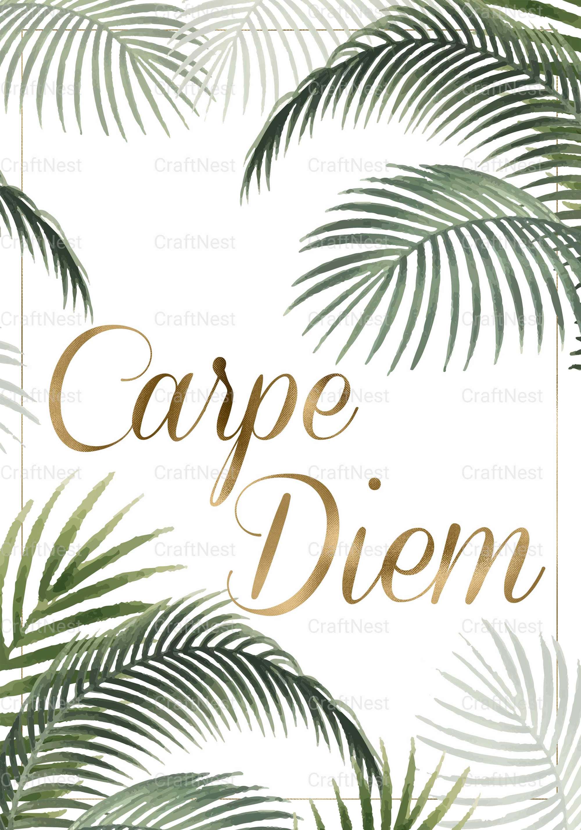Carpe Diem Aesthetic Wall Art - CraftNest - Digital Crafting and Art
