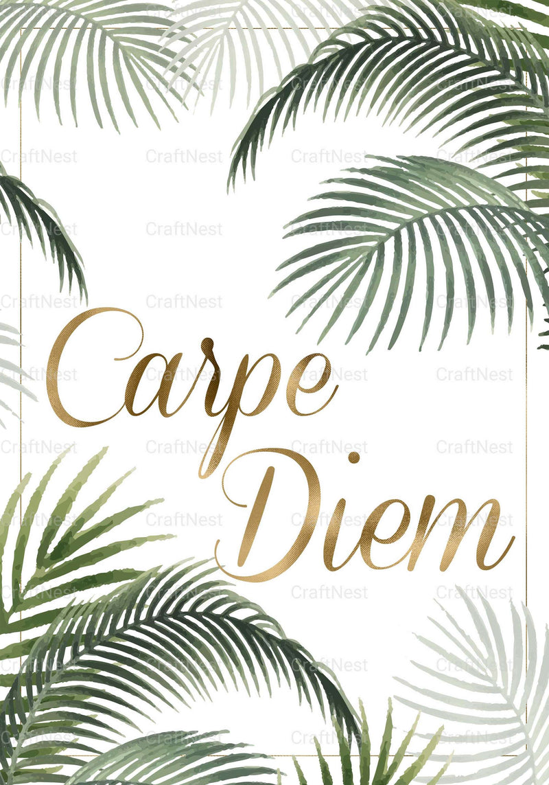 Carpe Diem Aesthetic Wall Art - CraftNest - Digital Crafting and Art