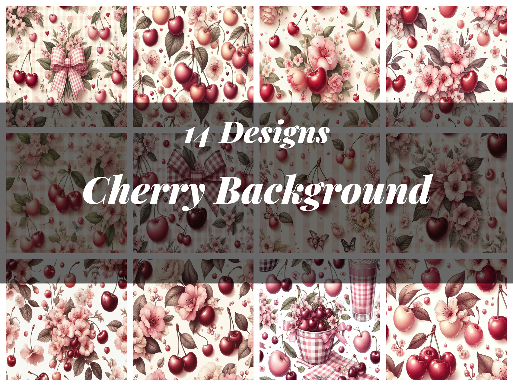 Cherry Seamless Digital Paper - CraftNest - Digital Crafting and Art