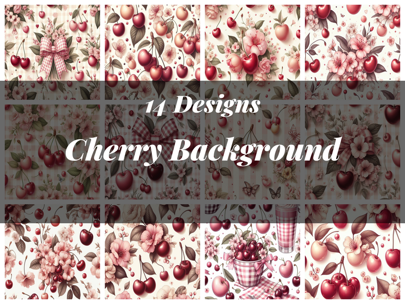 Cherry Seamless Digital Paper - CraftNest - Digital Crafting and Art