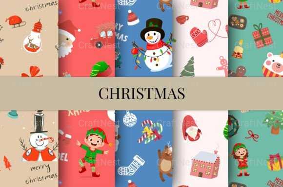 Christmas Sublimation Seamless Patterns - CraftNest - Digital Crafting and Art