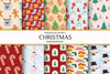 Christmas Green Trees Seamless Digital Paper