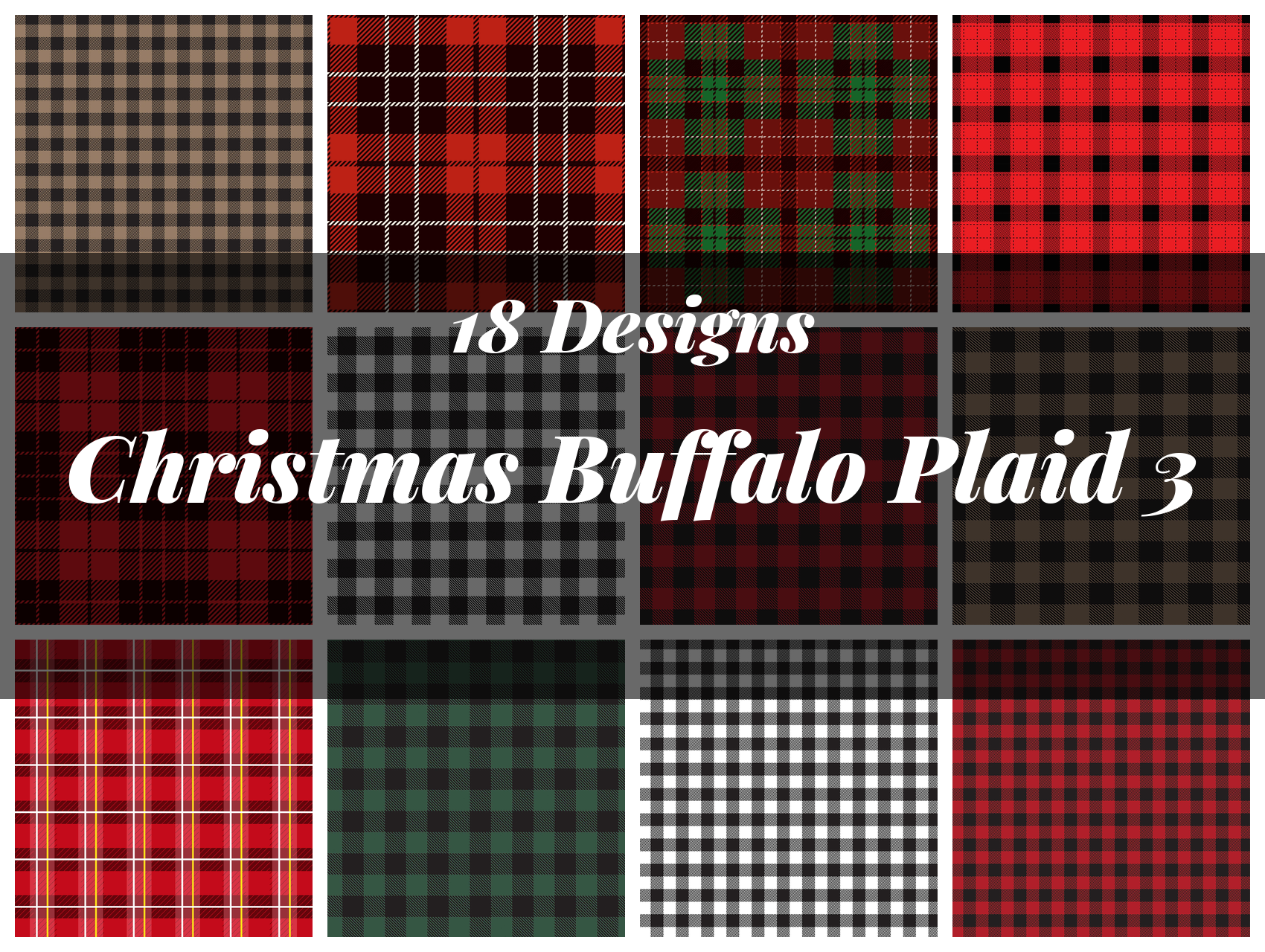 Christmas Buffalo Plaid Digital Paper 3 - CraftNest - Digital Crafting and Art