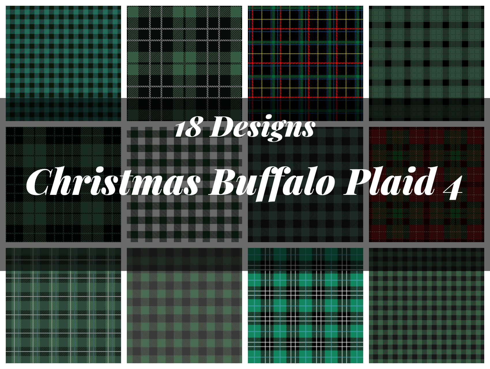 Christmas Buffalo Plaid Digital Paper 4 - CraftNest - Digital Crafting and Art