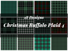 Christmas Buffalo Plaid Digital Paper 4 - CraftNest - Digital Crafting and Art