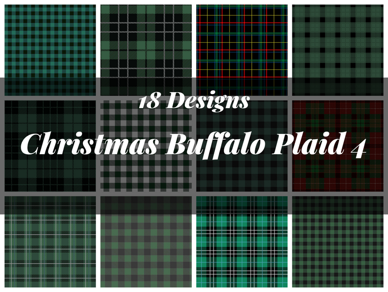Christmas Buffalo Plaid Digital Paper 4 - CraftNest - Digital Crafting and Art