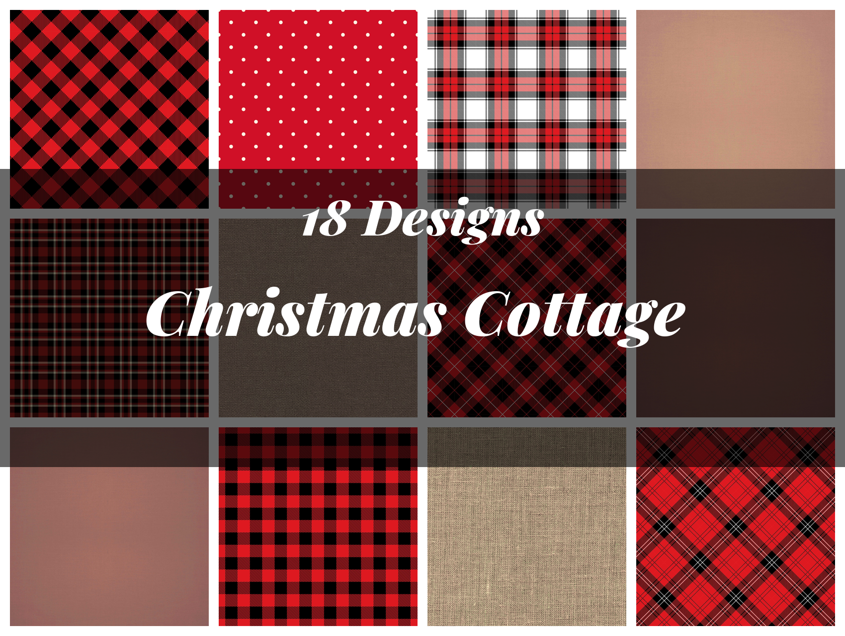 Christmas Cottage Seamless Digital Paper - CraftNest - Digital Crafting and Art